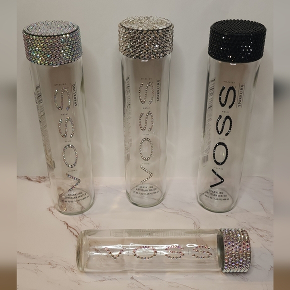 Voss Water Bling Rhinestone Bottle one-of-a-kind Zodiac crystals - Picture 10 of 10